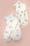 WOMAN BOW FLOWER BOW MIX SOCKS | 40S02060: Bow Flower