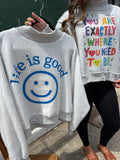 Good Vibes Reversible Mockneck
