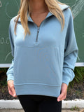 Scuba half zip- blue grey