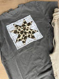 Quilt leopard patchwork tee