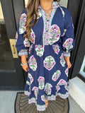 Navy floral maxi