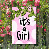 It's a Girl Garden Flag