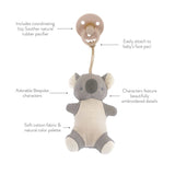 Bitzy Pal Natural Rubber Pacifier & Plush: Bow