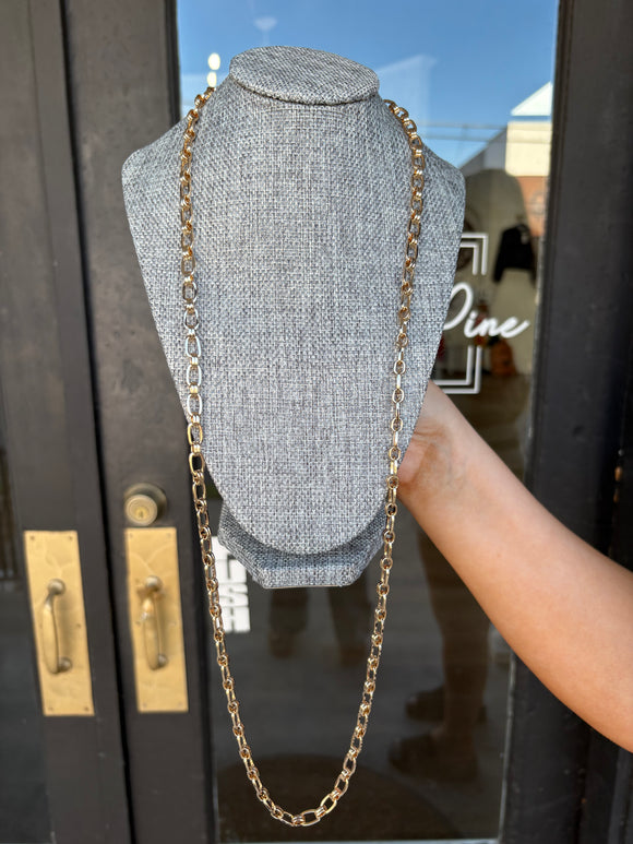 Water resistant gold link chain 36”