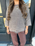 Chocolate boxy sweater