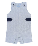 Baby Boys Blue Seersucker Classic Jon Jon : Blue / 0-3m