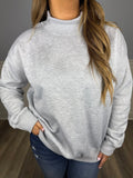 Gray mock neck crewneck