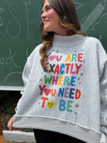 Good Vibes Reversible Mockneck