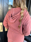 French Terry jumpsuit- rust