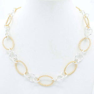 Gold and Silver Multi Link 16"-18" Necklace