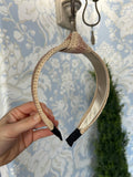 Blush & tan woven headband