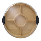 ROUND MAKE AND TAKE BAMBOO tray