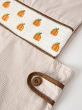 Halloween & Thanksgiving Pumpkin Smock Embroidered Boys Romper: 3M