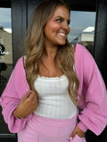 Pink shrug cardigan