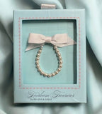 Classic Pearl (WHITE) Baby Child Kid Bracelet: White/ 4 (newborn size)