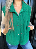 Green corduroy vest