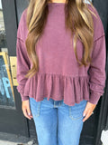 Dark cherry tiered top