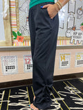 Black EcoSoft wide leg pants