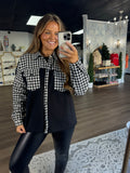 Black & white houndstooth jacket