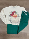 Vintage Santa rhinestone crewneck