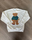 Cozy plaid bear sweatshirt