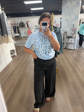 Wide leg woven pants