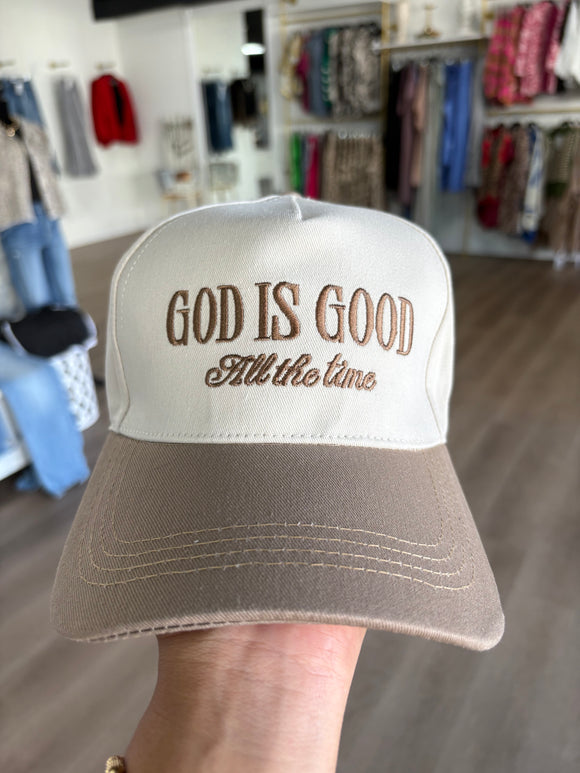 God is good trucker hat / mocha