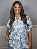 Light blue heirloom top