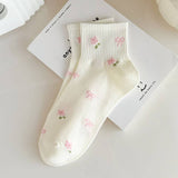 WOMAN BOW FLOWER BOW MIX SOCKS | 40S02060: Bow Flower