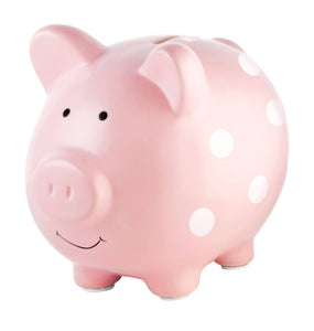 Polka Dot Piggy Bank: Pink