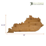 Kentucky State-Shaped Bamboo Serving & Cutting Board