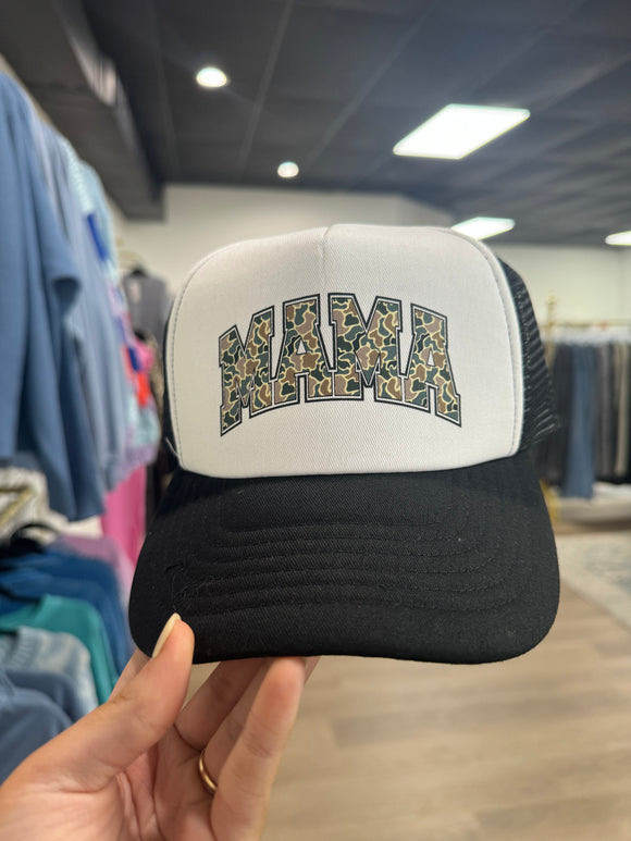 MAMA camo trucker hat