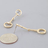 Toggle Chain Drop Earrings: GD