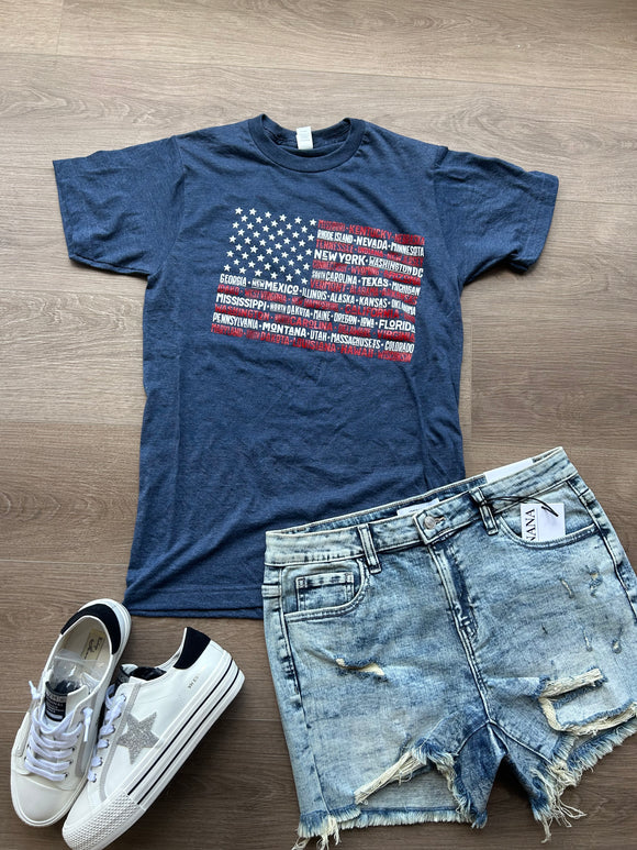 USA flag tee