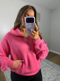 Taffy pink luxe scuba pullover