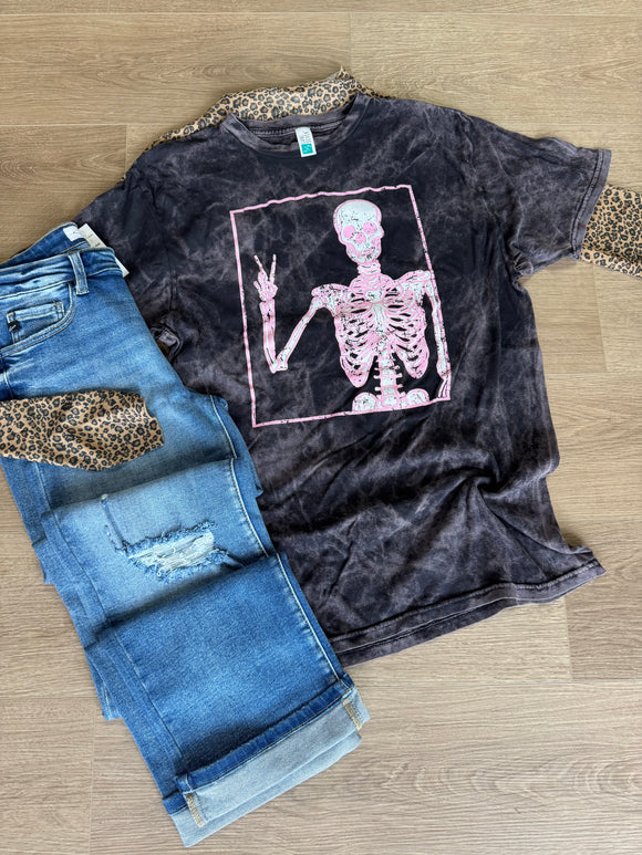 Peace sign skull t shirt