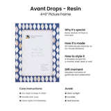 Photo Frame Avant Drops Blue & White 5x7