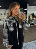 Black & white houndstooth jacket