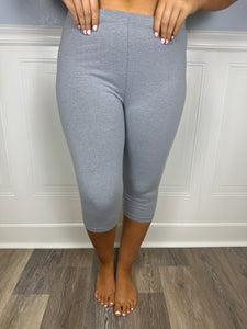 Cotton capri legging- grey