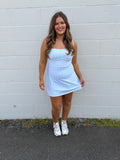 Blue gingham athletic dress