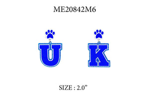Blue and White UK 2" Acrylic Gameday Earring (Copy)