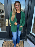 Dark green popcorn cardigan