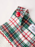 Christmas Jonjon Plaid Smocking Embroidered Boys Romper: 6M