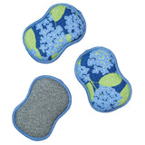 RE:usable Sponges (Set of 3) - KN Hydrangea Garden: Navy