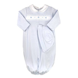 Smocked Knit Convertible Bag - 2 Colors!: Blue / Newborn