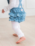 Girls Pink Bows Patterned Footless Ruffle Tights: Pink / 0-6m