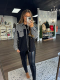Black & white houndstooth jacket