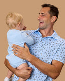 Baby Mallard Skies Applique Sweatshirt Bubble Romper: Blue / 0-3m