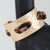 Hammered Fabric Weave Cuff Bracelet      NB020200: GD