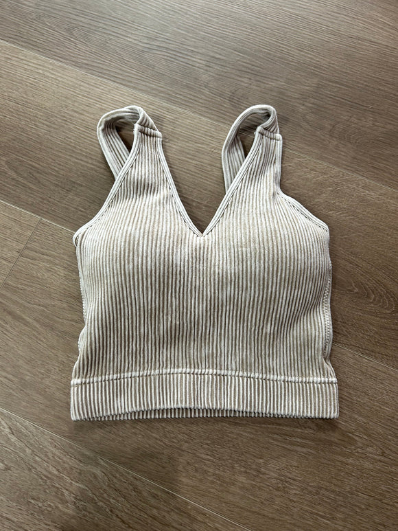 Tan padded bralette